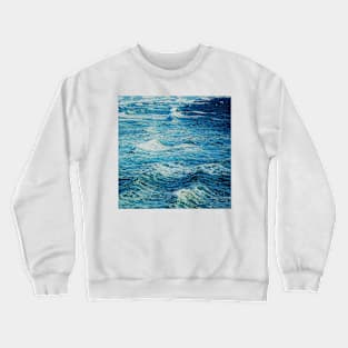 Blue Ocean Waves Rolling on the California Coast Crewneck Sweatshirt